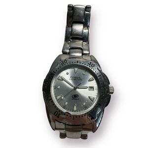 Fossil FS-2557‎ Men's 38mm Stainless Steel Date Watch Quartz Retro 100 meters
